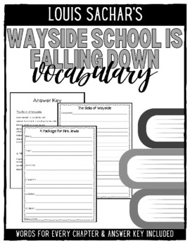 Wayside School is Falling Down Chapter Questions by Katie is a Teacher