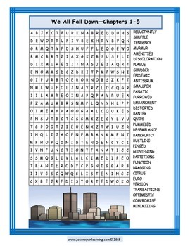 Preview of We All Fall Down Word Searches Plus