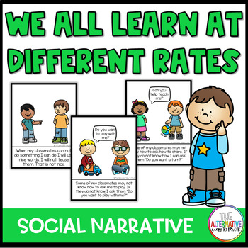 Preview of We All Learn at Different Rates Social Narrative