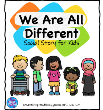 Preview of We Are All Different - Social Story | Diversity Learning