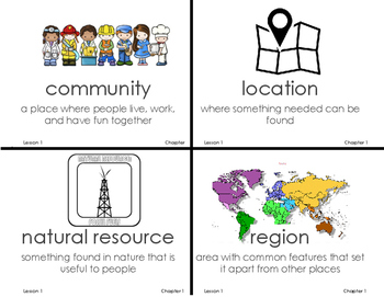 Preview of We Are Connected Vocabulary Bundle Ch 1-8 Grade 3