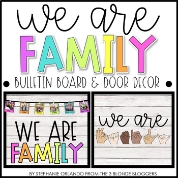 Preview of We Are Family - Bulletin Board and Door Decor