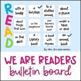 We Are Readers Bulletin Board or Class Decoration
