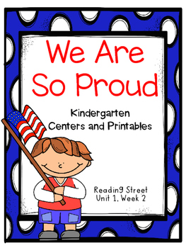Preview of We Are So Proud, Kindergarten, Centers and Printables, Distance Learning