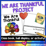 We Are THANKFUL activity class book , Thanksgiving activit