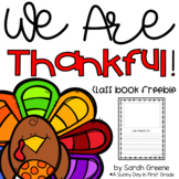 We Are Thankful Class Book Freebie
