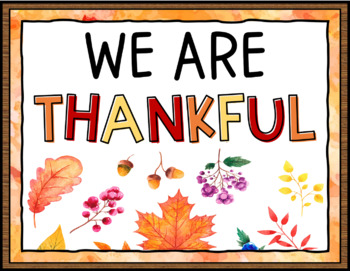 Preview of We Are Thankful For... (CLASS BOOK)