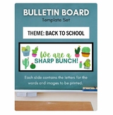 We Are a Sharp Bunch Cacti Bulletin Board Kit on Canva