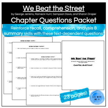 Preview of We Beat The Street-Chapter Question Packet, Distance Learning