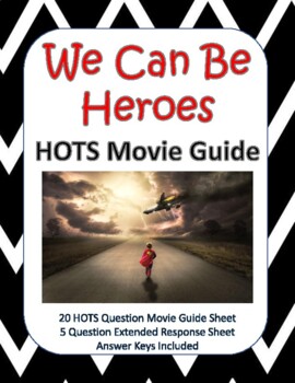 Preview of We Can Be Heroes HOTS Movie Guide (2020) - Google Slide Copy Included