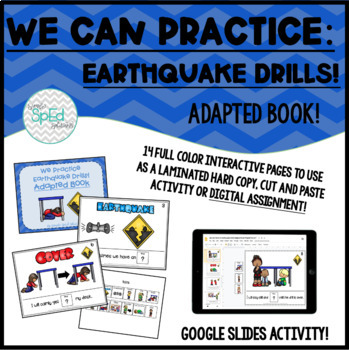 Preview of We Can Practice Earthquake Drills! Adapted Book/Social Story *Digital Activity!*