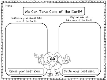 Earth Day & Recycling: Kindergarten - First Grade Opinion Writing Project