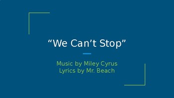 Preview of We Can't Stop Miley Cyrus parody about the Bill of Rights Powerpoint