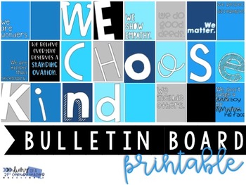 Preview of We Choose Kind & We Are Wonders - Wonder by RJ Palacio -  Bulletin Board