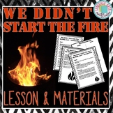 We Didn't Start the Fire Lesson Plan