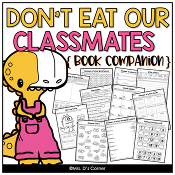 Preview of We Don't Eat Our Classmates Book Companion - Craft, Writing, and Visual Recipe!