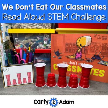 Preview of We Don't Eat Our Classmates Read Aloud STEM Activity Team Building Task Cards