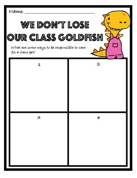 Preview of We Don't Lose our Class Goldfish Writing Activity Pack