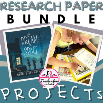 Preview of We Dream of Space Erin Entrada Kelly Project/Research Paper Bundle