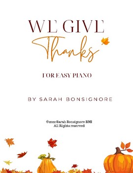 Preview of We Give Thanks