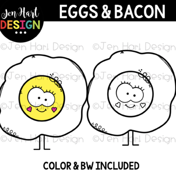 bacon and eggs clip art black and white