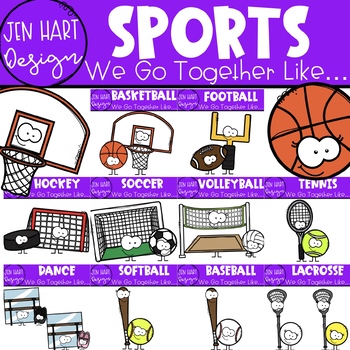 We Go Together Clipart Sports Growing Bundle Jen Hart Clip Art