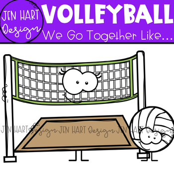 We Go Together Clipart Sports Volleyball Jen Hart Clip Art