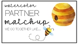 We Go Together Like.... Watercolor Partner Match Cards
