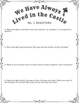 essay questions for we have always lived in the castle