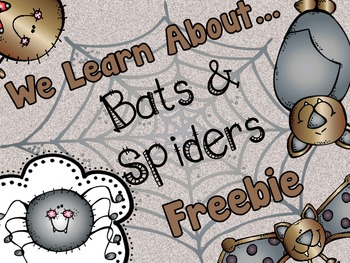 Preview of We Learn About....Bats & Spiders Freebie