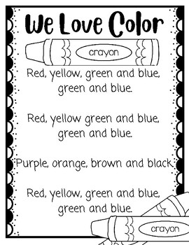 We Love Color- Color Circle Time Song for Pre-k, Preschool & Kindergarten