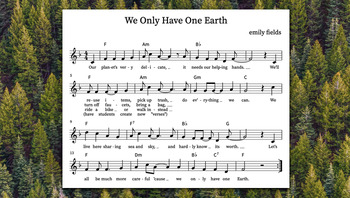 Preview of We Only Have One Earth - Earth Day Song + mp3