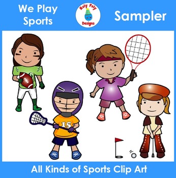 Preview of We Play Sports Clip Art Sampler