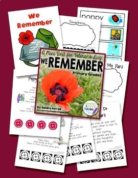 We Remember - a Mini Unit for Veteran's Day by Savvy Teaching Tips