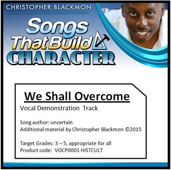 Preview of We Shall Overcome Music, Lesson and Karaoke Video