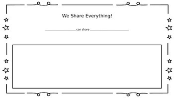 We Share Everything! Book Activity by Positively Parrish