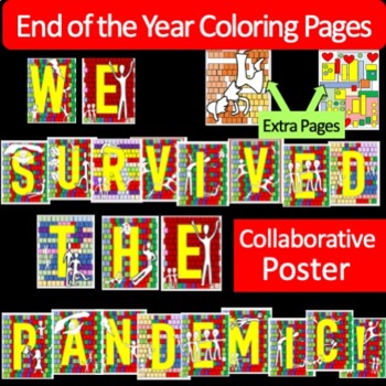 Preview of We Survived! Collaborative Coloring Poster