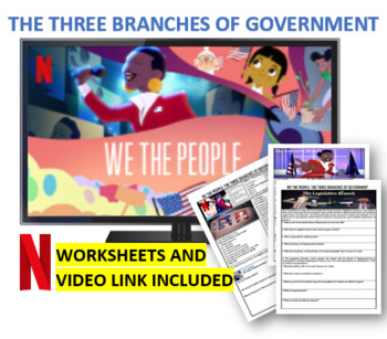 Preview of We The People: 3 Branches of Government- Activity Worksheets for Netflix Series