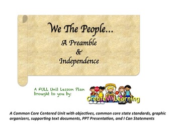 Preview of We The People Common Core Social Science Unit Lesson with I CAN Statements