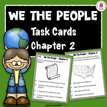 Preview of We The People Task Cards - Harcourt Chapter 2