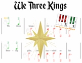 We Three Kings - Pre-Staff Music - Finger Numbers - Black 
