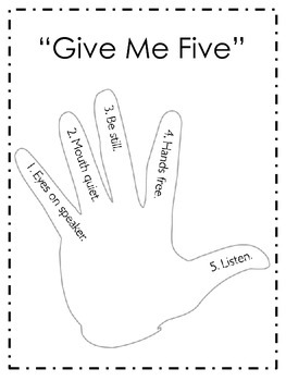 We Use Hand Signals! & Give Me Five by Mrs Davis's Delights | TPT