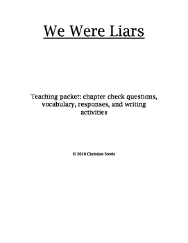 Preview of We Were Liars Curriculum packet