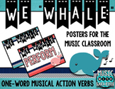 We "Whale" One-Word Musical Action Verb Posters