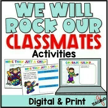 Preview of We Will ROCK Our Classmates Lesson Activities for Reading and Writing