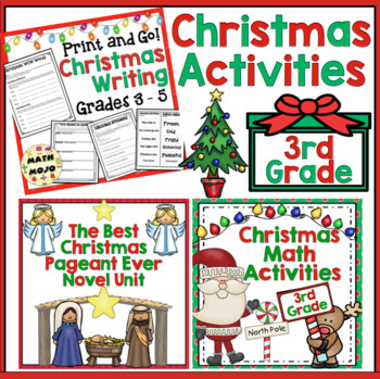 Preview of 3rd Grade Christmas: Reading, Writing, & Math Activities Bundle