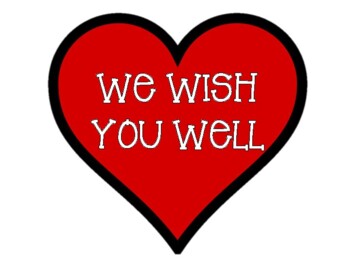 Preview of We Wish You Well Board