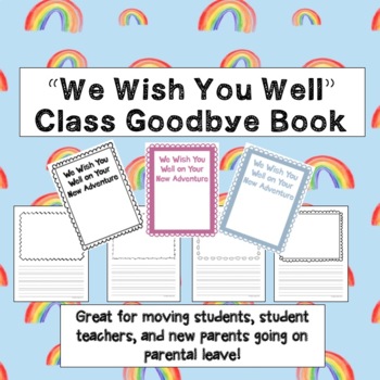 Growing Grade by Grade - If you've had a student teacher this year, this  Student Teacher Goodbye Memory Book Freebie is a perfect parting gift! It  gives your students a chance to