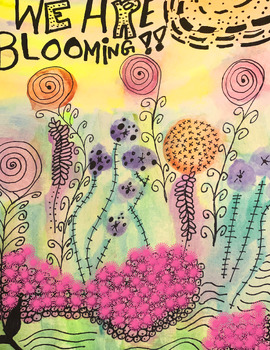 Preview of We are Blooming- watercolor printable-all ages