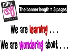 We are Learning and Wondering Banner